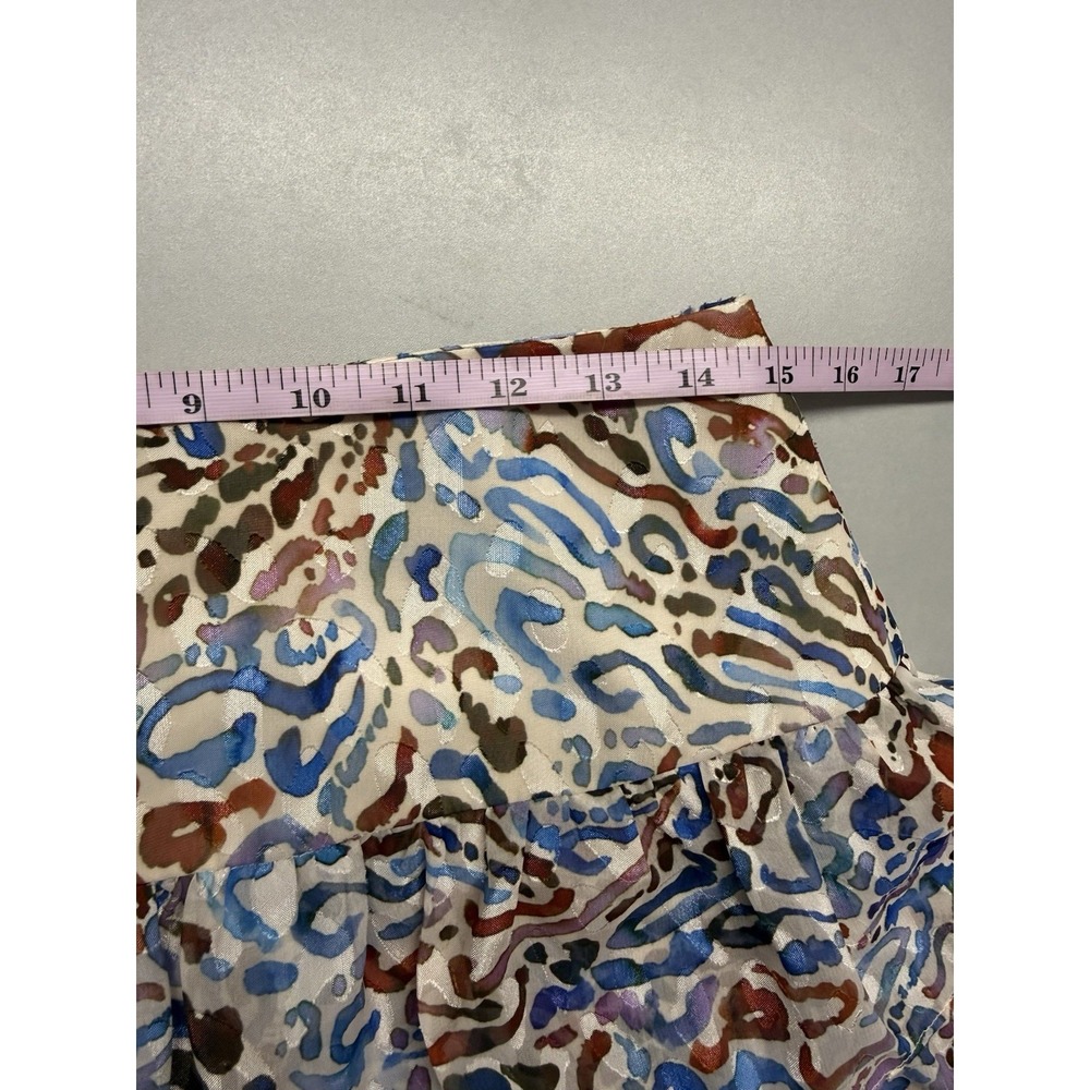 Amanda Uprichard Lavera Ruffled Skort Multicolor Abstract Print Mini Skirt M - Picture 7 of 12